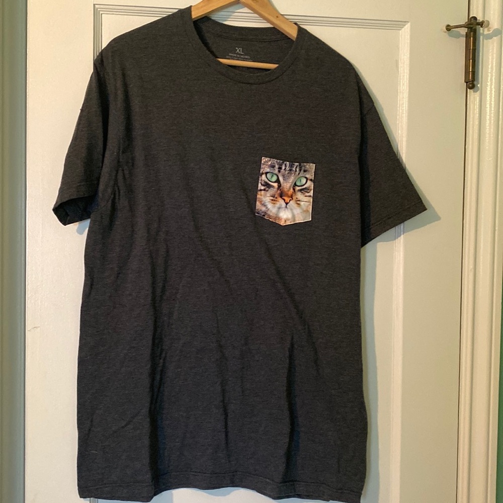 Cat Pocket T Shirt